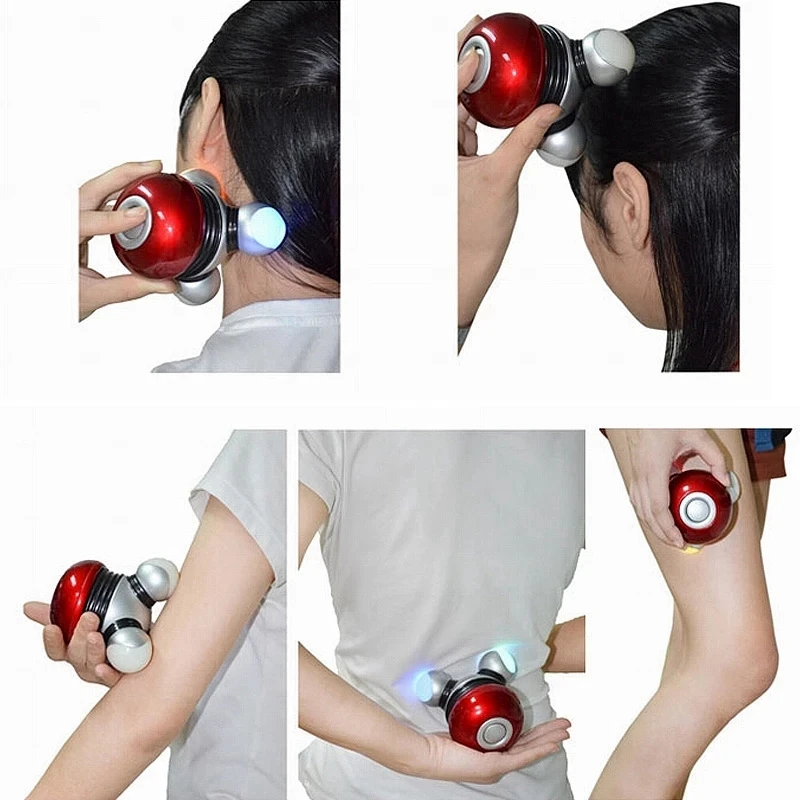 Portable Body Vibration Massage Powerful Mini Electric Massager Vibrator With Led Light