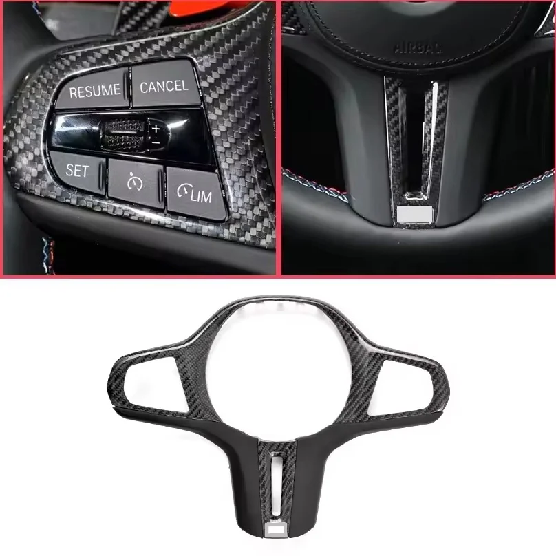 For BMW Steering wheel modification 5 series Carbon Fiber Color Steering Wheel Frame Cover M Performance Interior Replacment Kit