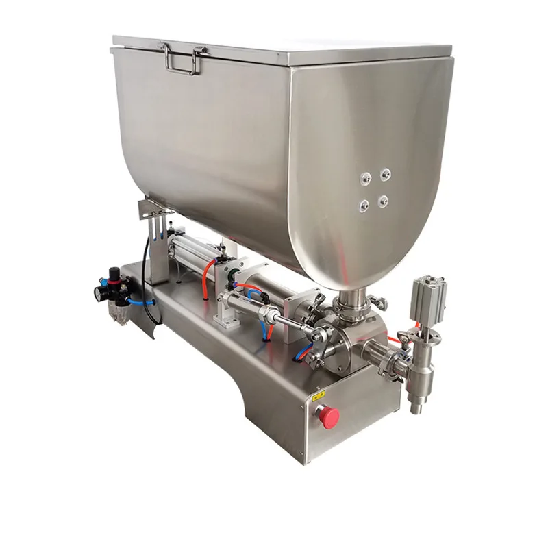 

U Type Hopper Semi-Automatic Food Jam Paste Liquid Tomato Peanut Chili Sauce Pneumatic Paste Filling Machine