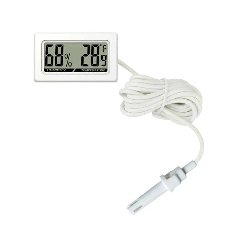 Compacted Thermometer Humidity Gauge for Lab Room Reptiles Incubators Providing Reliability Environmental Monitoring