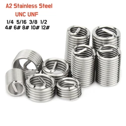 UNC UNF 304 A2 Stainless Steel Thread Repair Wire Inserts 4# 6# 8# 10# 1/4 5/16 3/8 1/2 Heli-Coil 1D 1.5D 2D 2.5D 3D