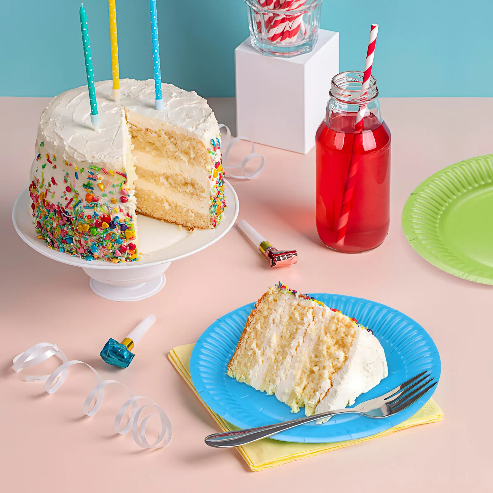 

48pcs Disposable Paper Plates Round Colorful Cake Tray For Kids Diy Art Painting Party Snack Plate Dinnerware Serving Tray