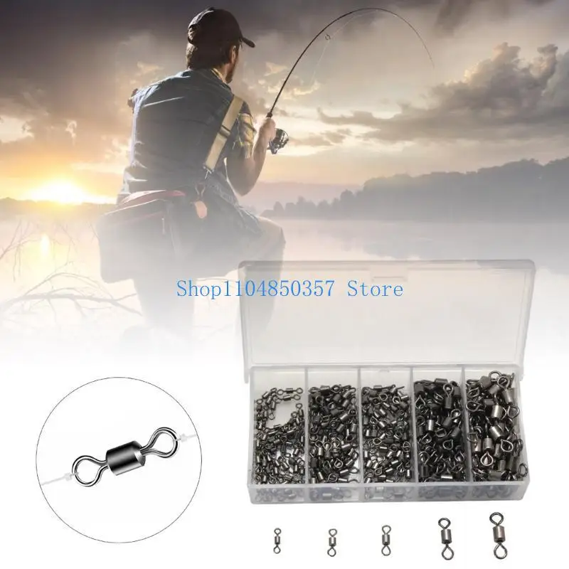 

652F 250pcs High Strength Fishing Barrels Swivels Rolling Fishing Line Connector