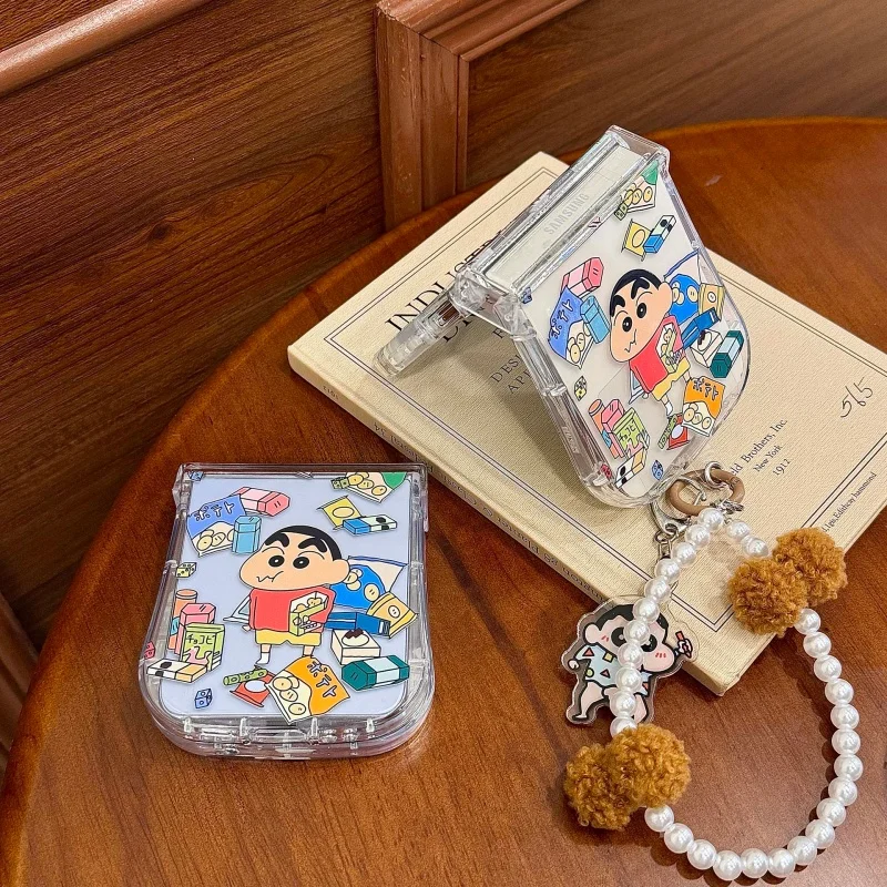 เคสโทรศัพท์พับได้ลายการ์ตูนน่ารัก ชินจัง&ชินจังและผองเพื่อน สำหรับ Samsung Z Flip 3 4 5 6 ZFlip 7