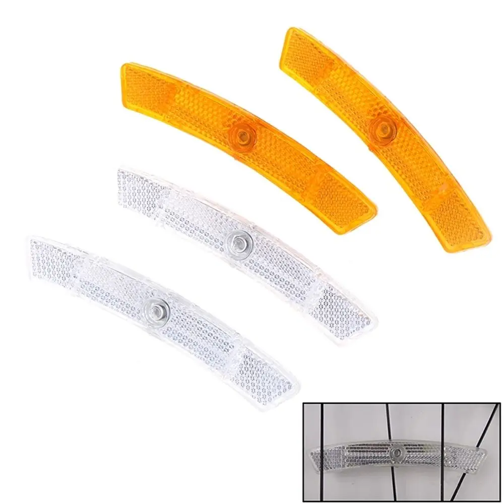 2Pcs Reflect Light Cycling Reflective Mount Safety Warning Spoke Reflector Tube Reflector Reflective Sheet Bicycle Spoke