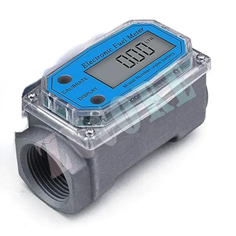 New 1 Inch / 1.5 Inch Turbine Water Flowmeter With Digital LCD Display,Thread Fuel Transfer Meter Diesel Gasoline Water Flow Met
