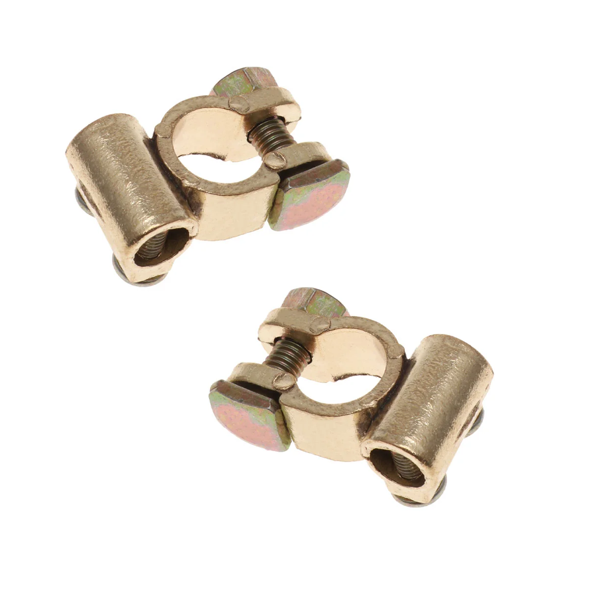 2pcs Car Terminal Auto Terminal End Terminal Clamp Connector Golden car clamp