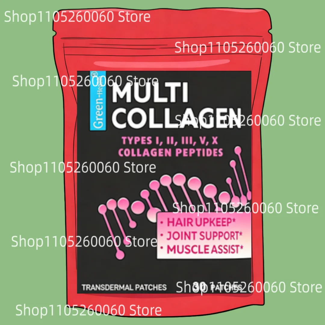 Multi-collagen Transdermal Patches For Skin Hair Nail Joint & Bone Health Support Beauty And Wellness 30 Patches