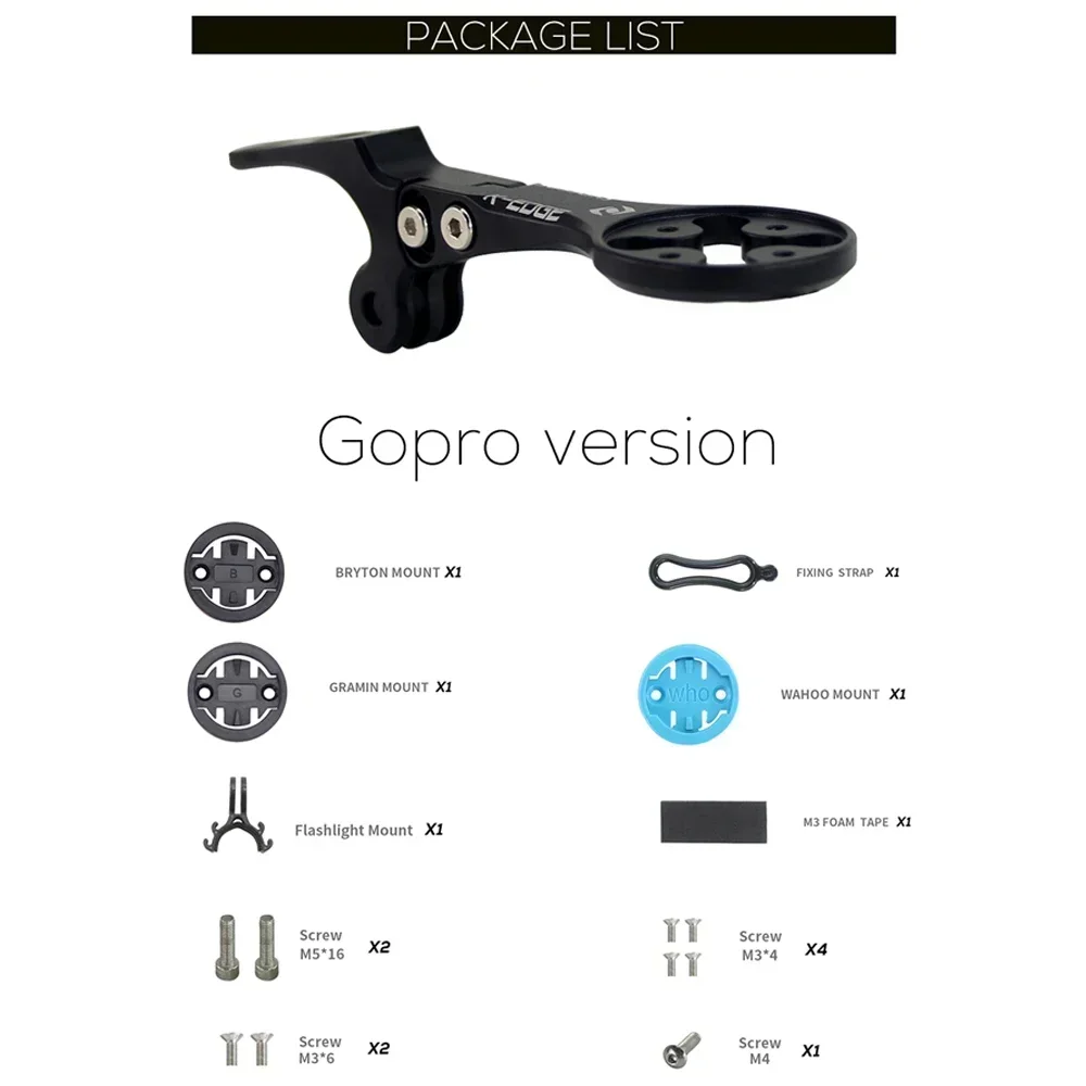 Syncros Front Computer Stand Gopro Mount Speedometer GPS/Garmin/Bryton/Wahoo Inserts Fits Creston IC Sl Aero Cockpit