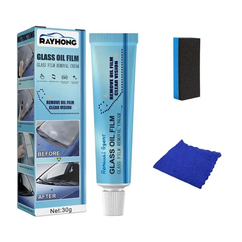 Car Windshield Polishing Agent 30g Car Glass Oil Film Remover Universal Car Window Front Windshield Coating Cleaning Paste