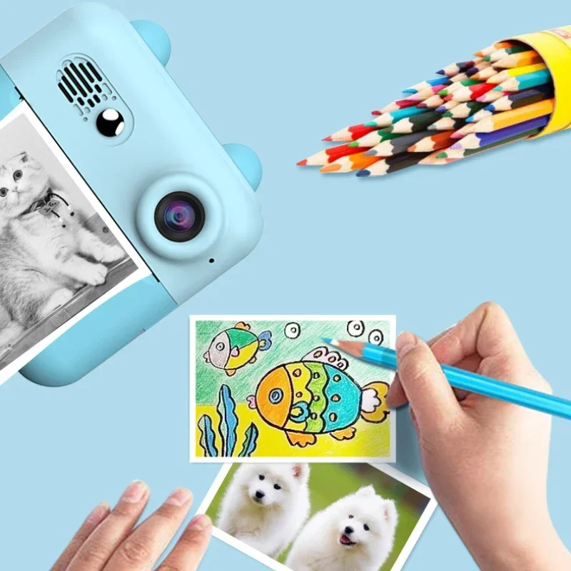 

Children's Camera Instant Shoot Photo print Video Games Camera HD Digital Thermal Printer Kids Cartoon Gifts