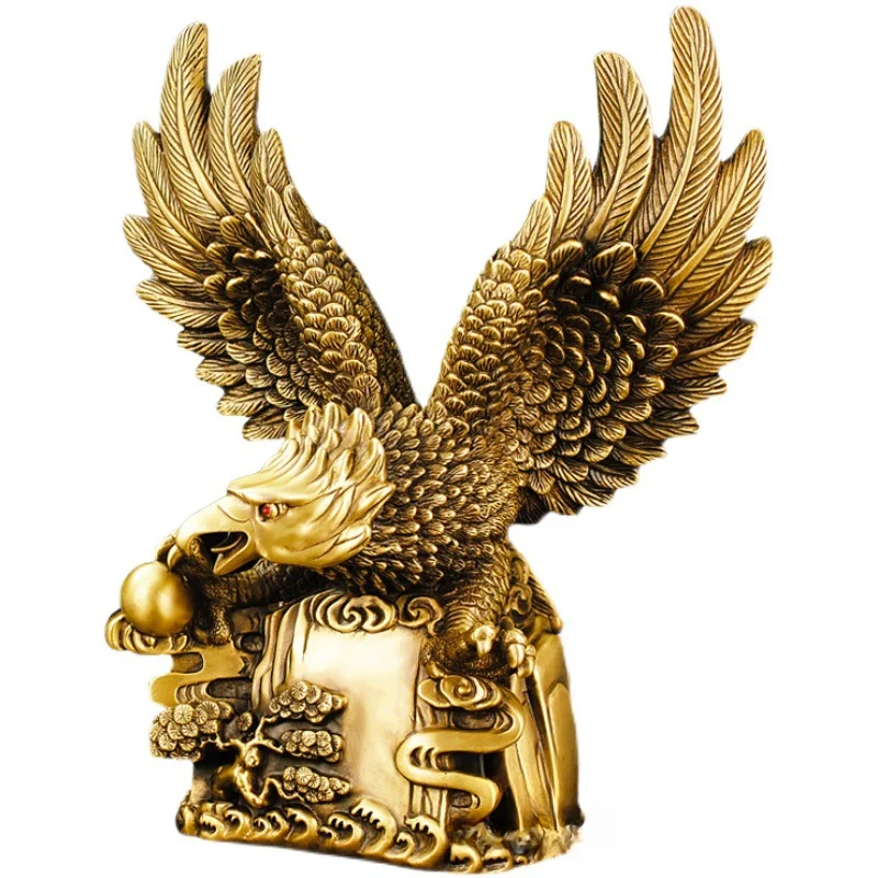 Brass eagle, big plans, eagle spreads its wings, soaring