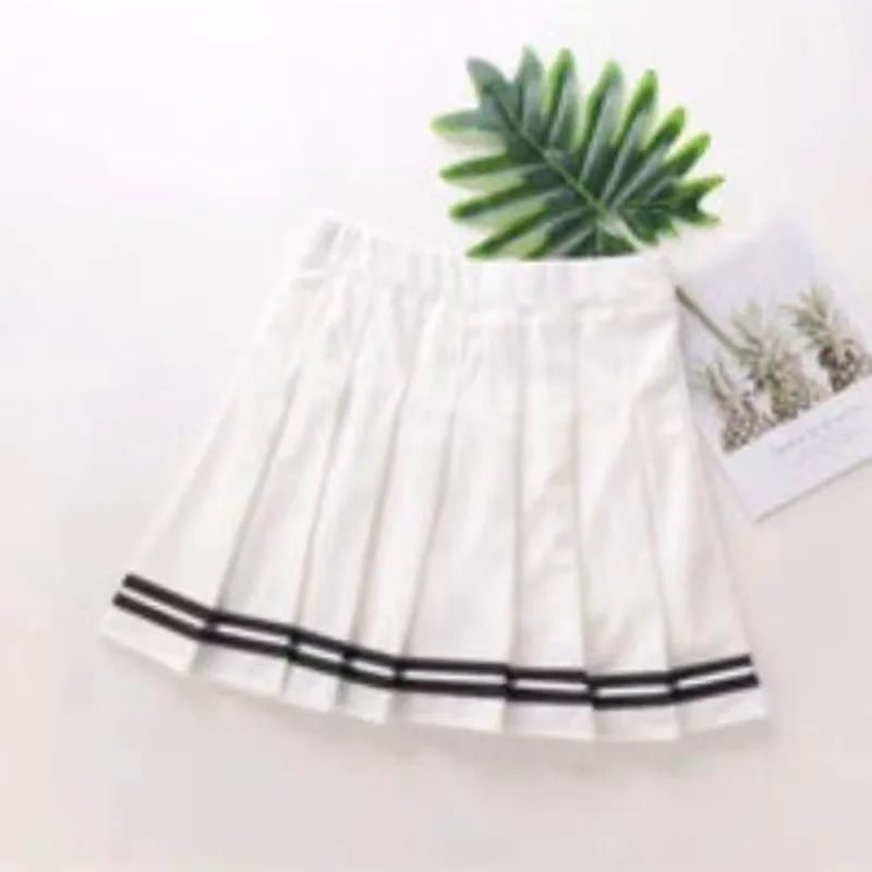 Summer 2024 Teenage Pleated Skirts Girls Plaid Skirt High Waist Skirts Kids Cute Uniforms Children Dance Skirt 10 12 13 14 Years