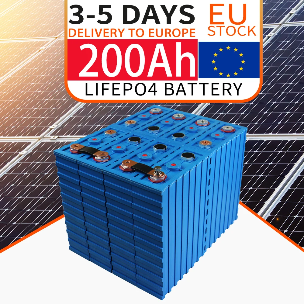 Lifepo4 Batterie 200ah Zelle 4/8/16/32 Stück Deep Cycle Batterie pack 12V 24V 48V RV Boote Golf wagen Home Solar Speichers ystem