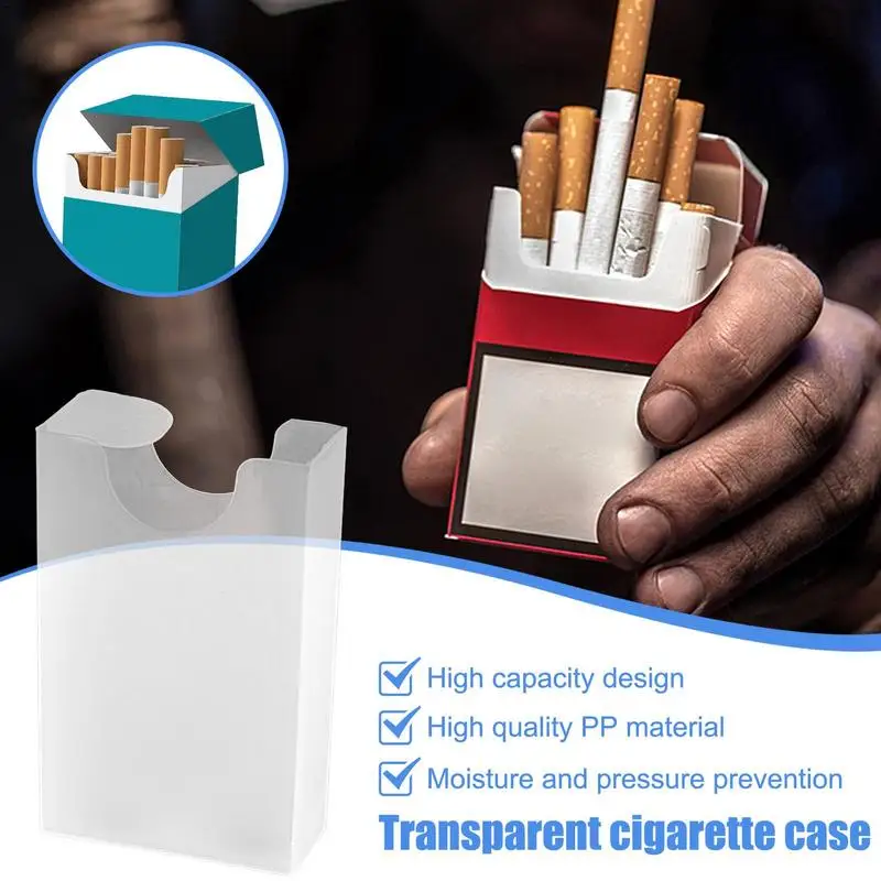 Cigarettes Box Clear Transparent Cigarettes Container Stylish Cigarettes Case For Women Durable Cigarettes Holders For 20