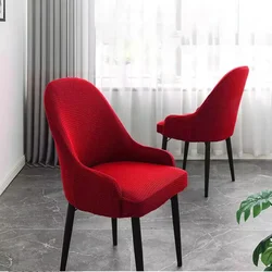 Large Curved Chair Cover Simple Modern Universal Chair Covers For Special-Shaped Chair Cushion Backrest Integrated Elastic Stool