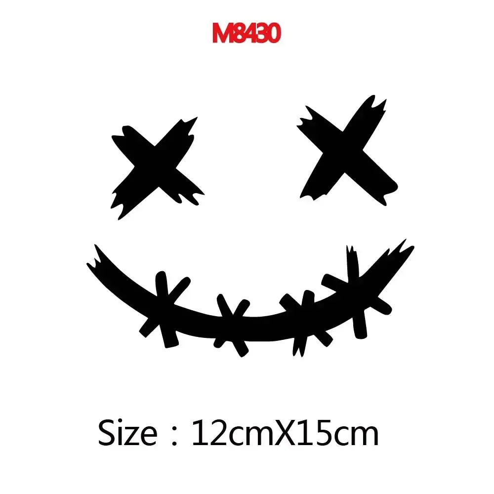 

Car Stickers for Motorcycle Helmet Decals Decor Sticker Motor Helmet Smile Face Vinyl Decal,15cm