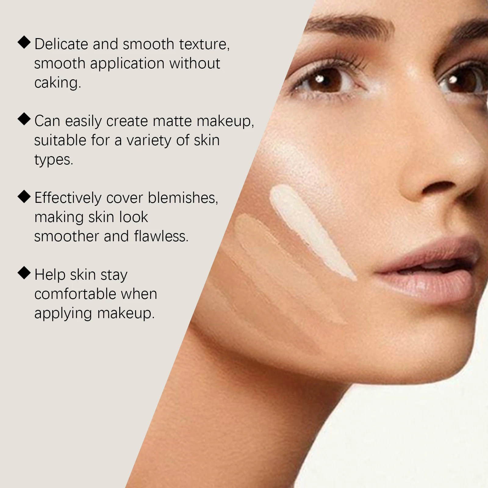 كريم أساس سائل للوجه يدوم طويلاً، كريم أساس للتحكم في الزيوت، خافي عيوب طبيعي مقاوم للماء، تغطية كاملة، مستحضرات تجميل ناعمة غير لامعة #6