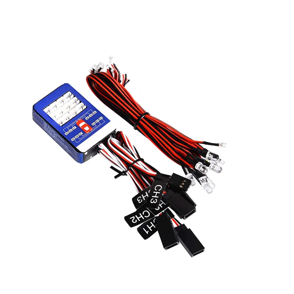 1/10 Scale RC Car LED Lighting System Kit 12 Smart Simulation Lights Yokomo Tamiya Hop-Up Options Remote Control for Drift on Ro view 3
