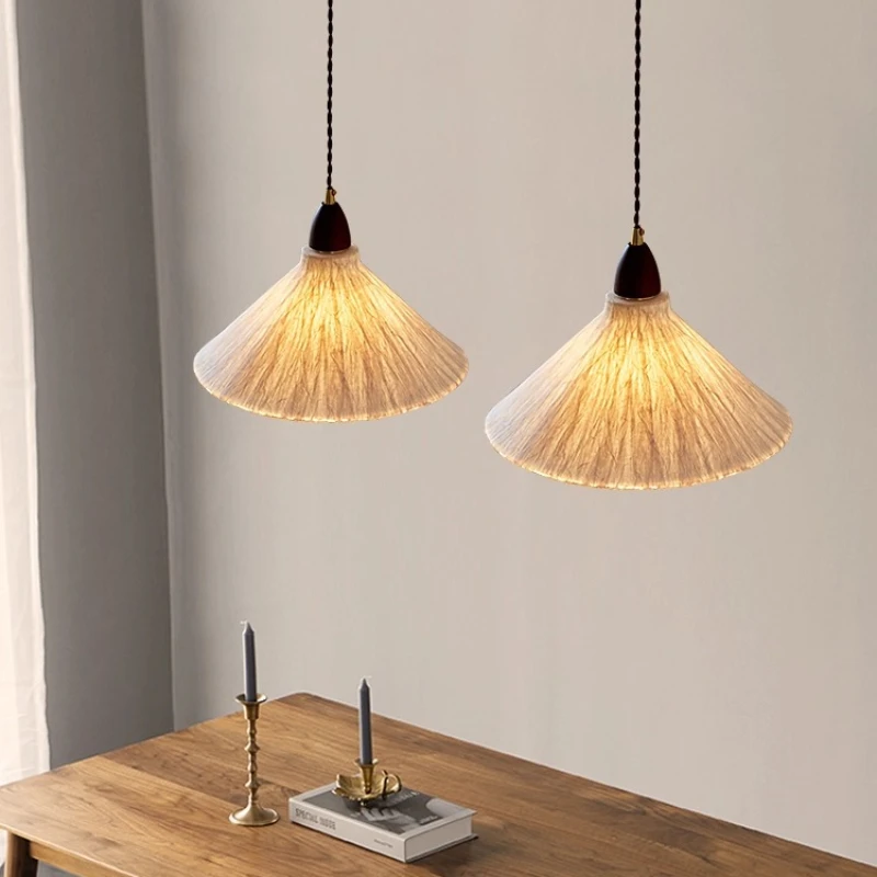 Eco-friendly Rice Paper Pendant Lamp Handmade Rice Paper Ceiling Light Dining Room Bedroom Wabi-sabi Style Home Decoration
