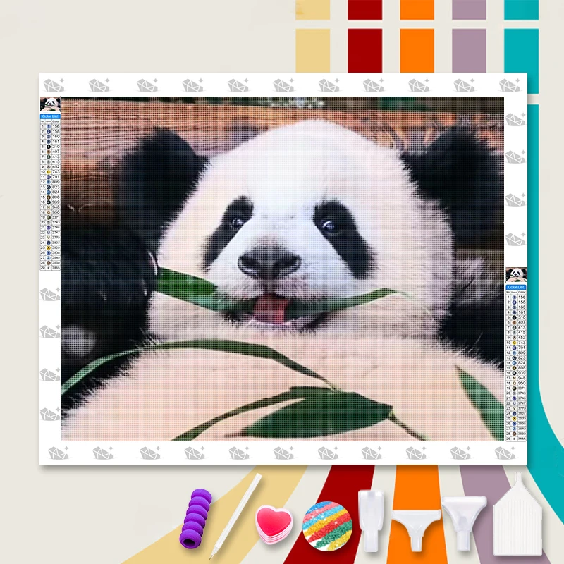 

DIY Diamond Painting Kit Panda Ruibao 2024 Round/Square Diamond Full Diamond Mosaic Home Decoration Painting