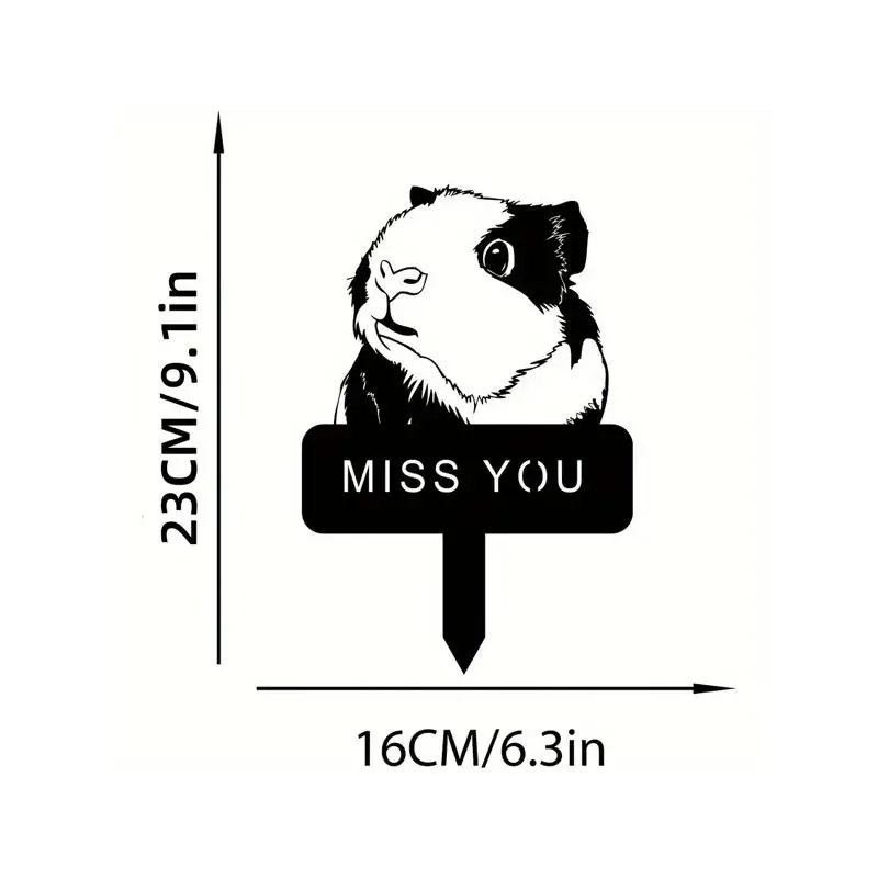 

Элегантный металлический кол для двора для памяти морской свинки и хомяка — идеальный декор для домашних животных для вашего сада