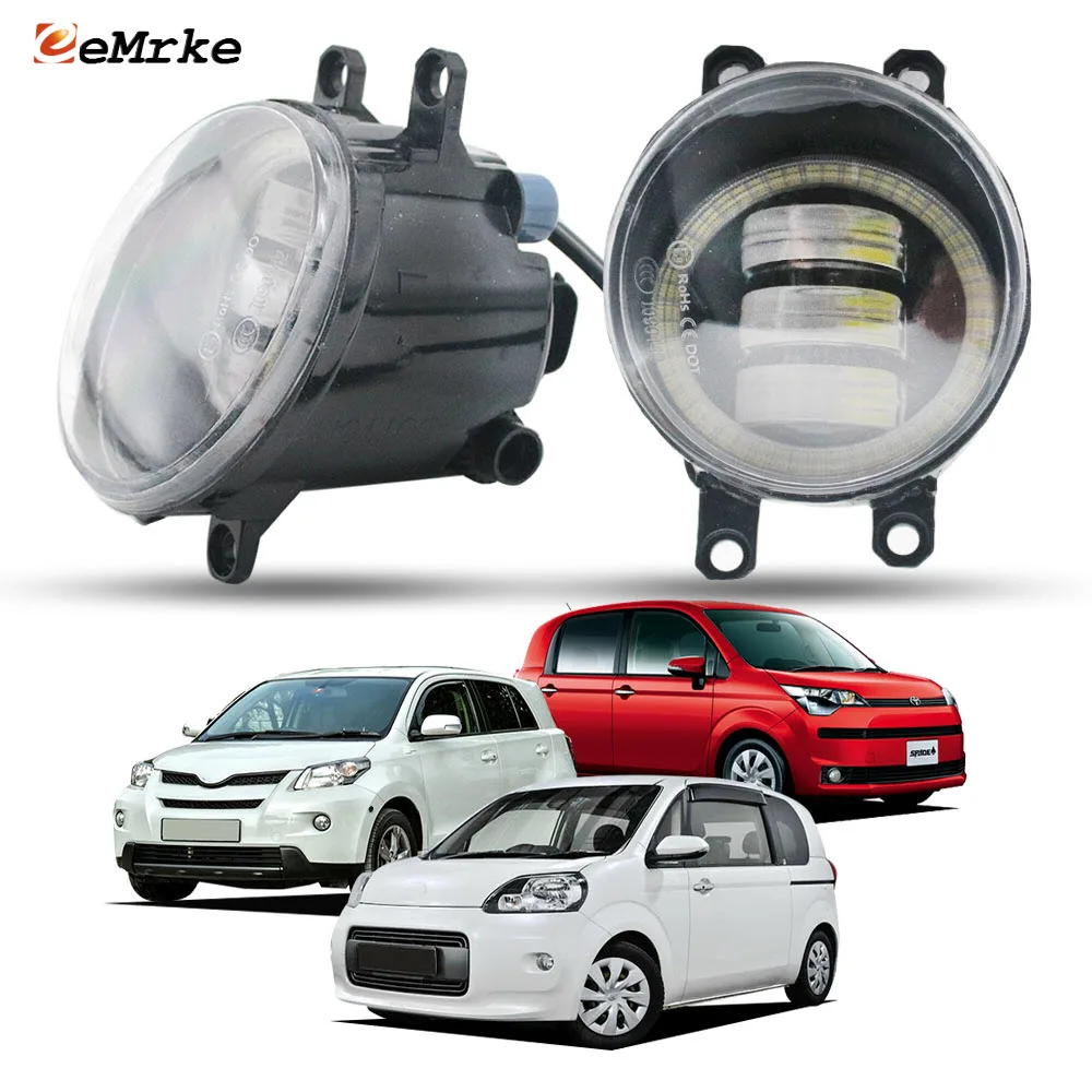 

Светодиодные противотуманные фары с линзами для Toyota Urban Cruiser IST 2008-2016 Porte II Spade 2012-2020 Автомобиль Angel Eye Halo Driving DRL PTF