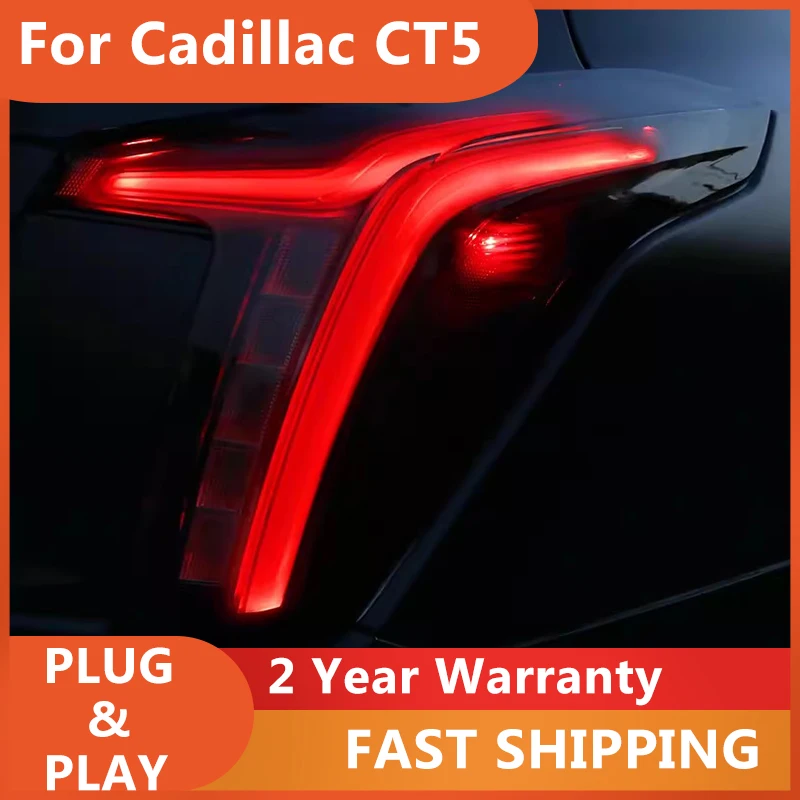 

Автомобильные аксессуары для задних фонарей Cadillac CT5 2018-2022 CT5, задний фонарь DRL, противотуманный тормоз, указатель поворота заднего хода