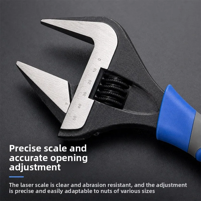 Industrial grade adjustable wrench，multifunctional large open，multiple sizes to meet various usage scenarios，sturdy and durable