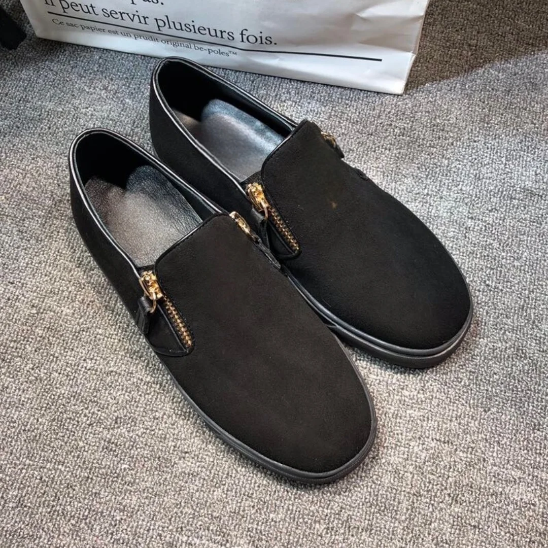 

Высококачественные повседневные кроссовки для мужчин и женщин из натуральной кожи, брендовые дизайнерские теннисные туфли унисекс, лоферы на молнии GZ G1485