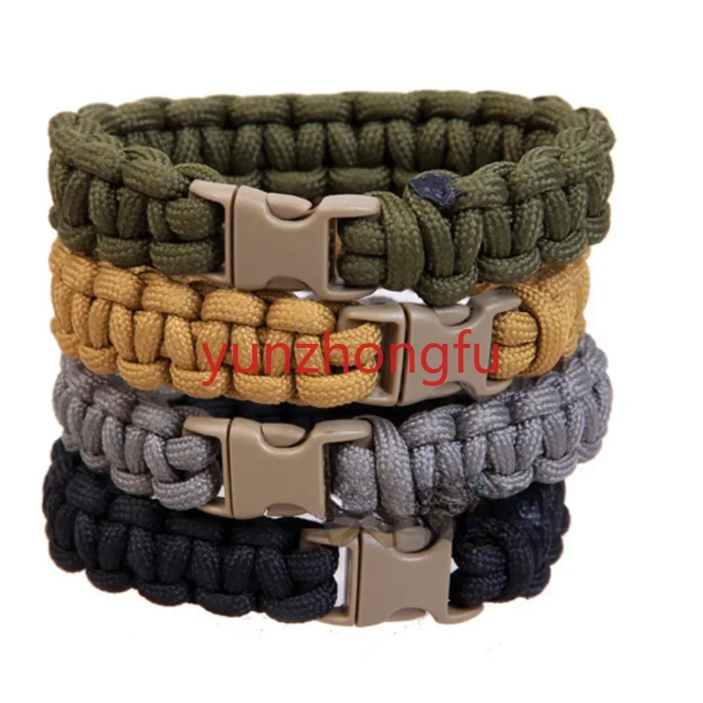 Outdoor Emergency Tactical Survival Carrying Strap Paracord Bracelet Nylon Woven Decorative