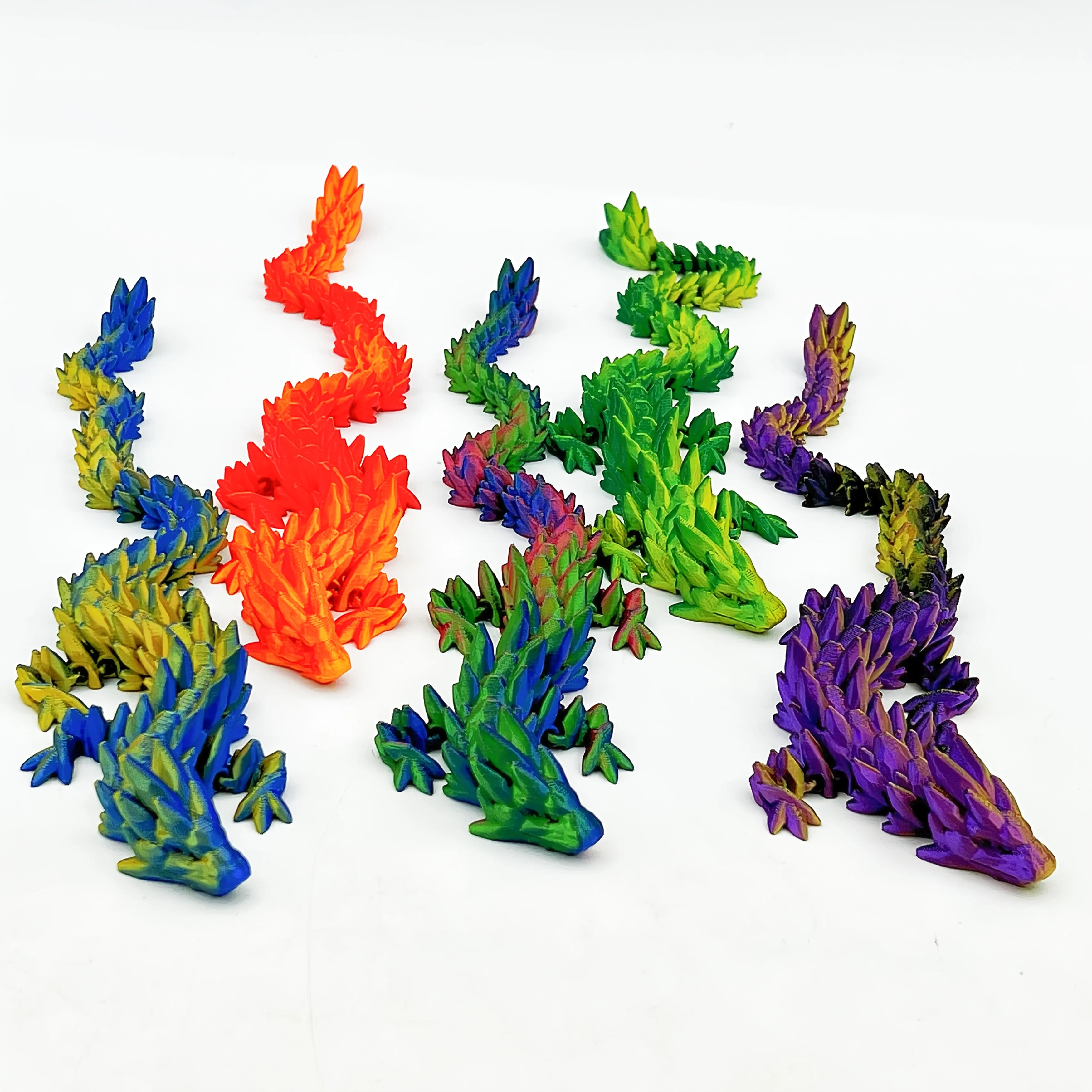 

3D printed simulation model of gemstone dragon ornaments, fun ornaments, creative holiday gifts, unique collectibles