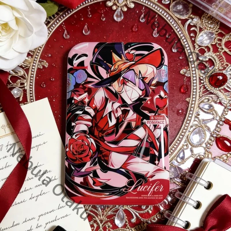 Hazbin Hotel Vox Alastor Charlie Husk Lucifer Double Flash Badge Heart-shaped Badges Coloured Paper Cosplay Colleagues Anime - view 2
