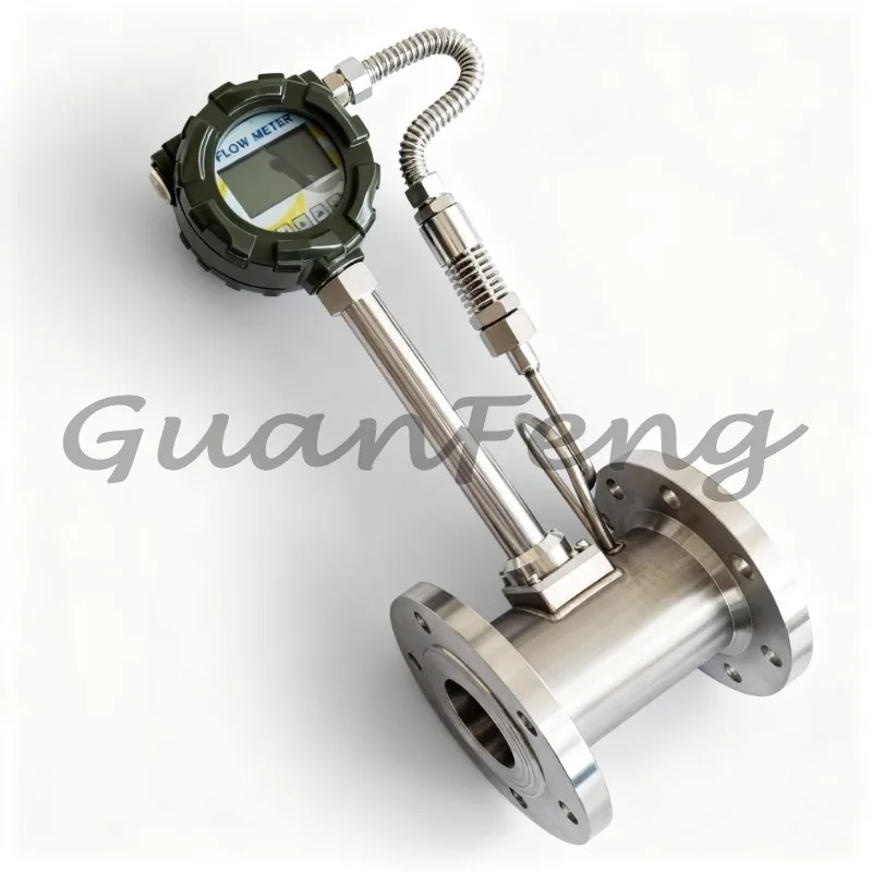 Vortex Flow Meter, High Stability Flow Transmitter for Vapor Compressed Air Natural Gas Nitrogen Sewage