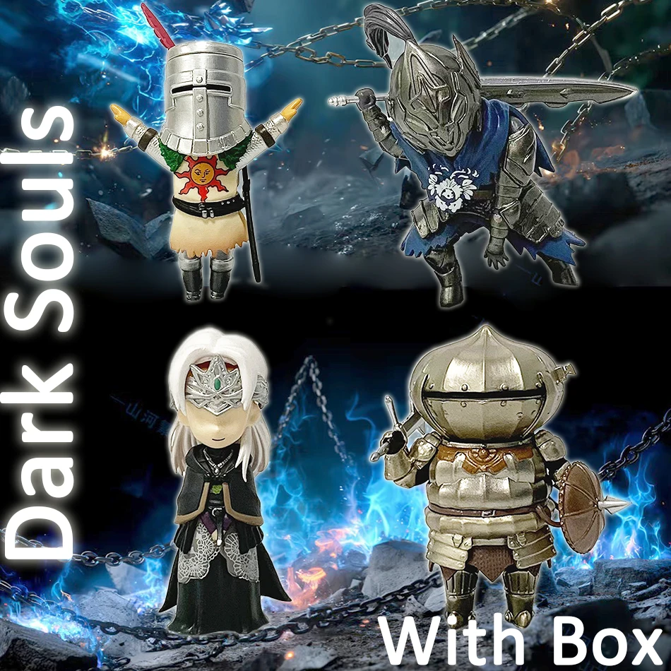 حار Q نسخة الظلام النفوس أنيمي عمل الشكل Solaire Artorias Ornstein النار حارس دمية أنيمي تمثال نموذج لعب للأولاد الهدايا