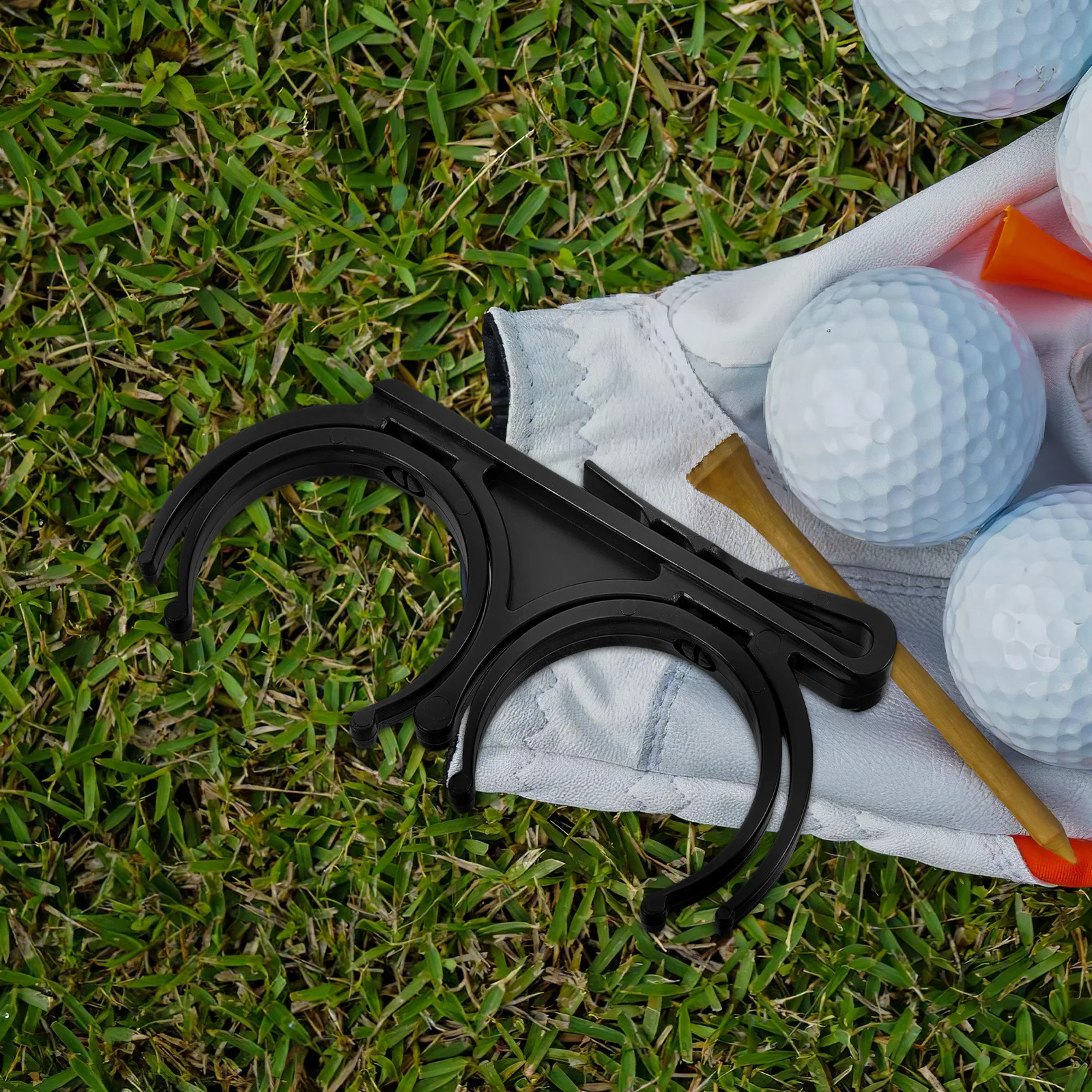 

2Pcs Folding Golf Ball Clip Rotatable Dual Ball Holder Compact Golf Tool for Easy Carry and Quick Retrieval