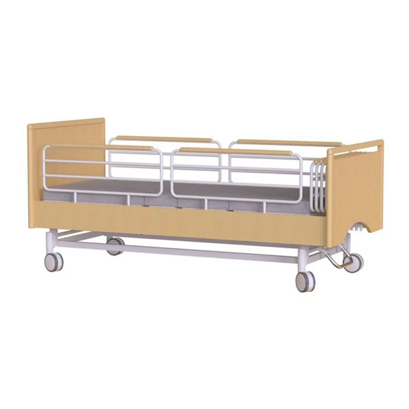 

New Hospital Two Crank Manual Wooden Bed Care Home Nursing Bed Patient Medical Bed