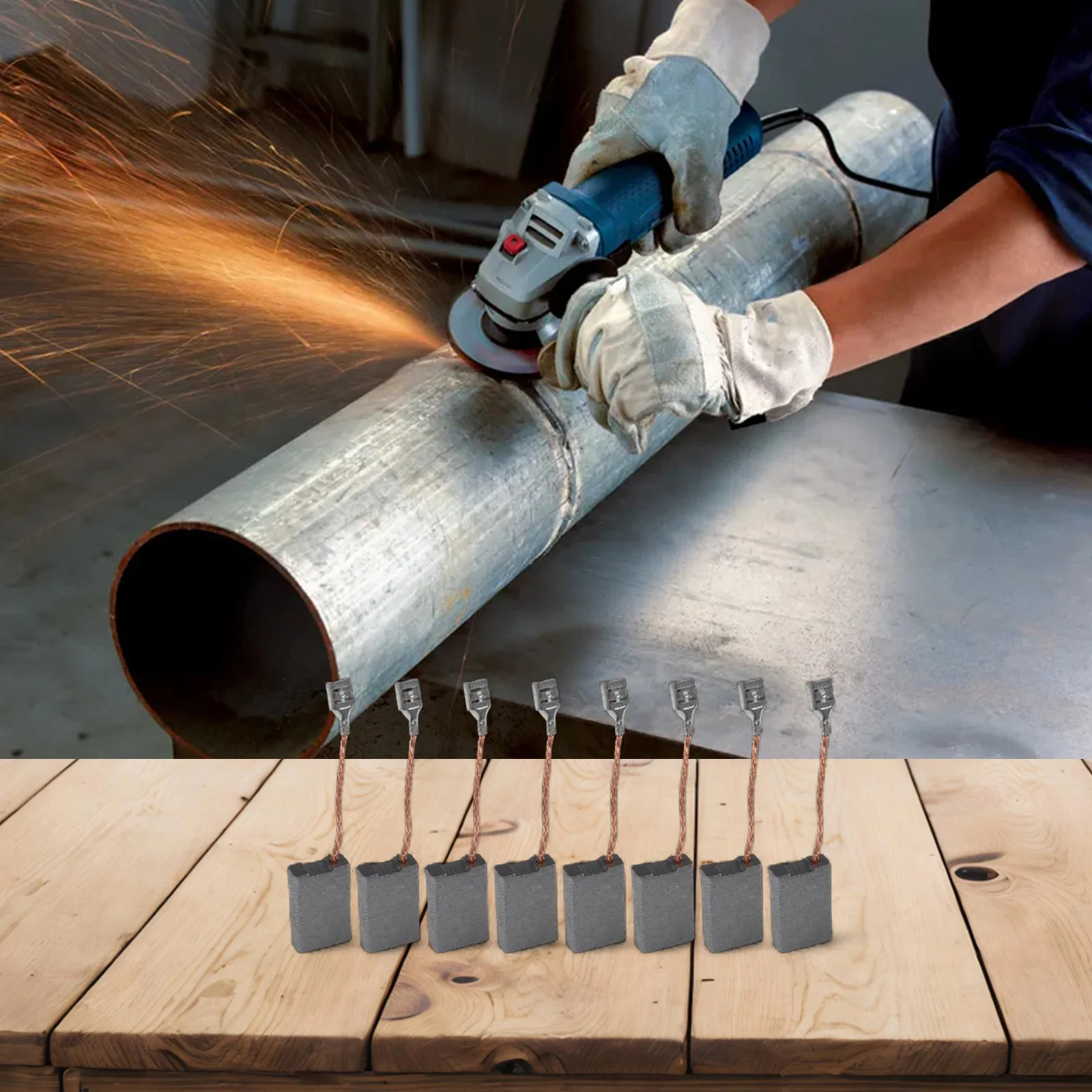 

Высококачественные сменные угольные щетки 1617014126 для GSH11E, 11316EVS, MH10SE, GBH11DE, GBH10DC, комплект из 8 щеток