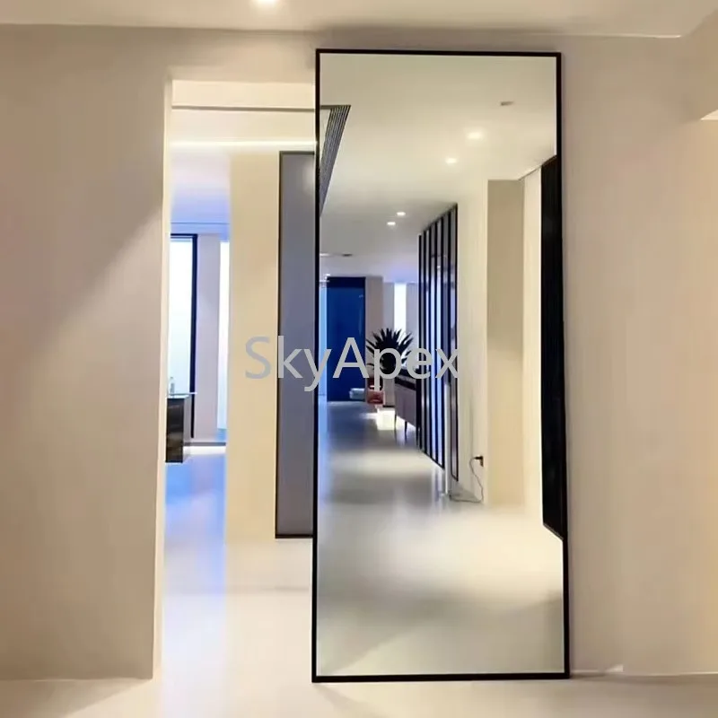 

Sliding Hidden Door Finished System Mirror Painting Living Room Invisible Aluminum Track Ghost Door Space Saving Easy Install