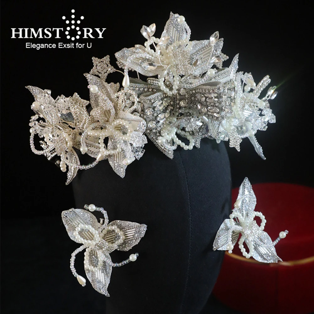 Luxurious Handmade Big Bowknot Hairband Tiaras Crown Wedding Party Birthday Headpiece Accessories