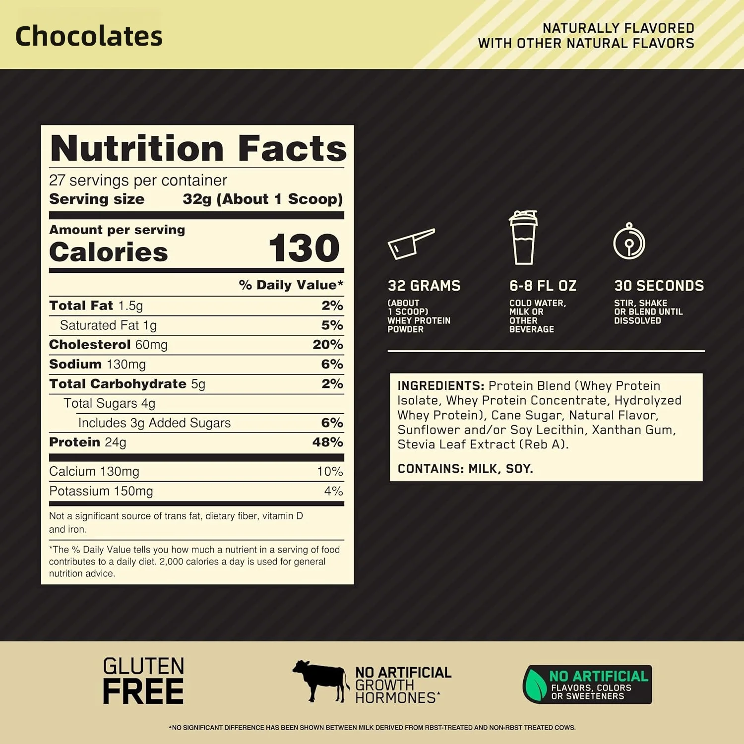 Chocolate Flavored Protein, 24g Whey Isolate, Zero Carbohydrate And Ketone Friendly, 29 Servings