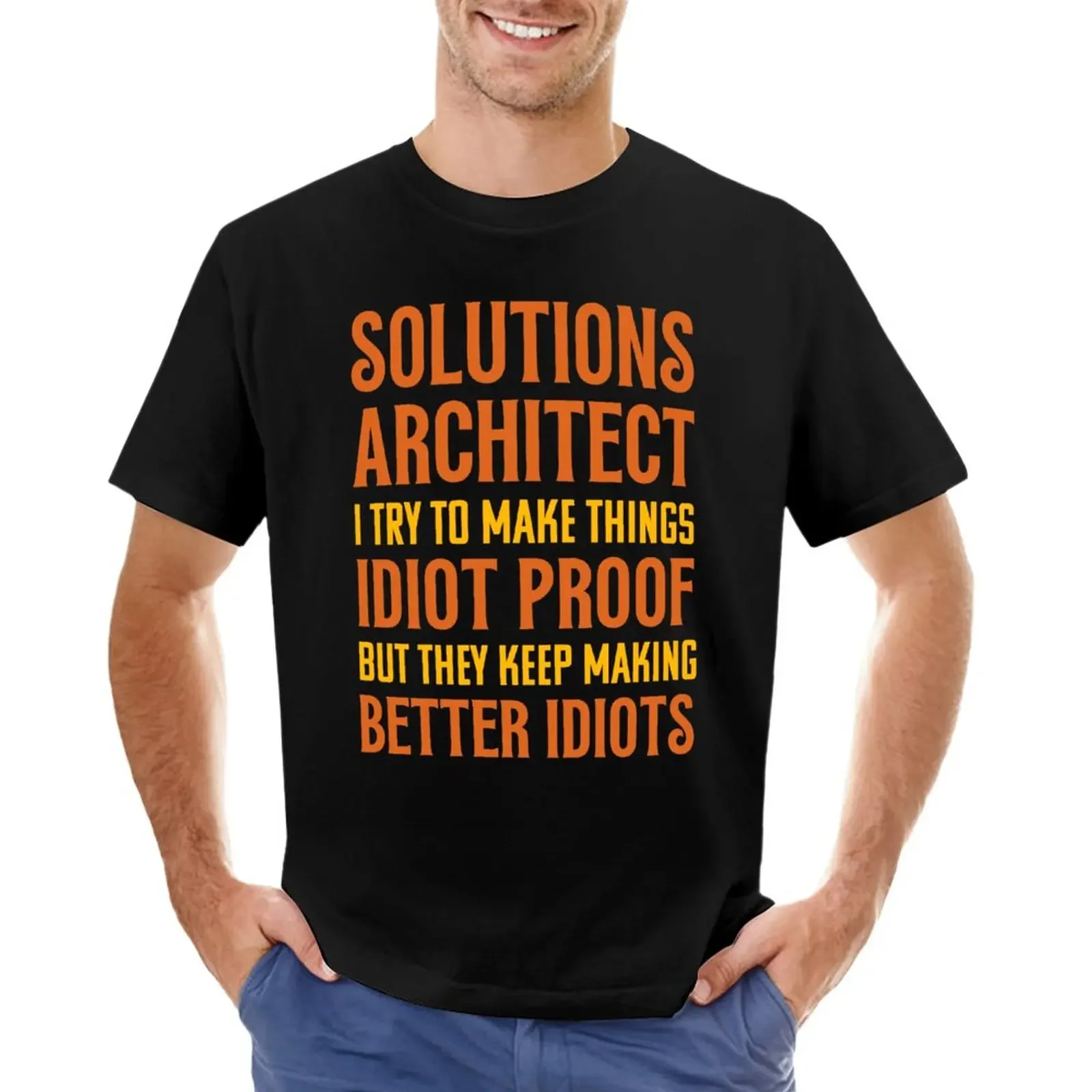 Funny Solutions Architect T-Shirt boys whites sublime blanks graphics heavy weight t shirts for men