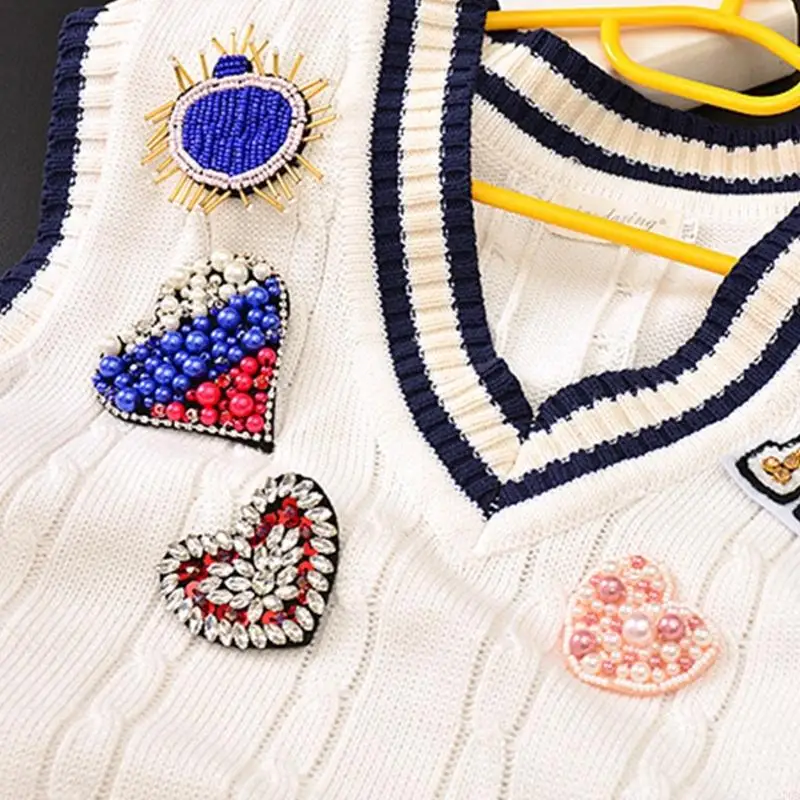 270D Lustrous Heart Embellishment For Custom Garment Craft Projects DIY Crafts