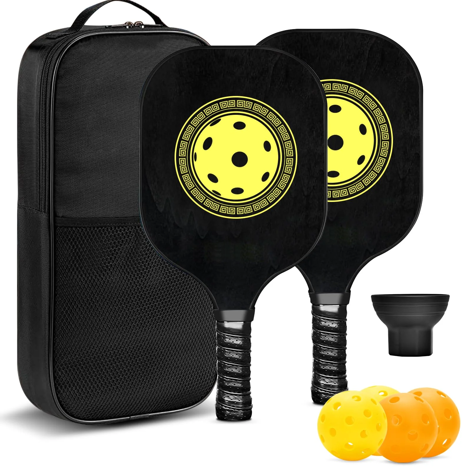 

！@Thickness 40-Hole Design Includes Pickers Professional USAPA Approved Pickleball Paddle Set with Honeycomb Core 14mm