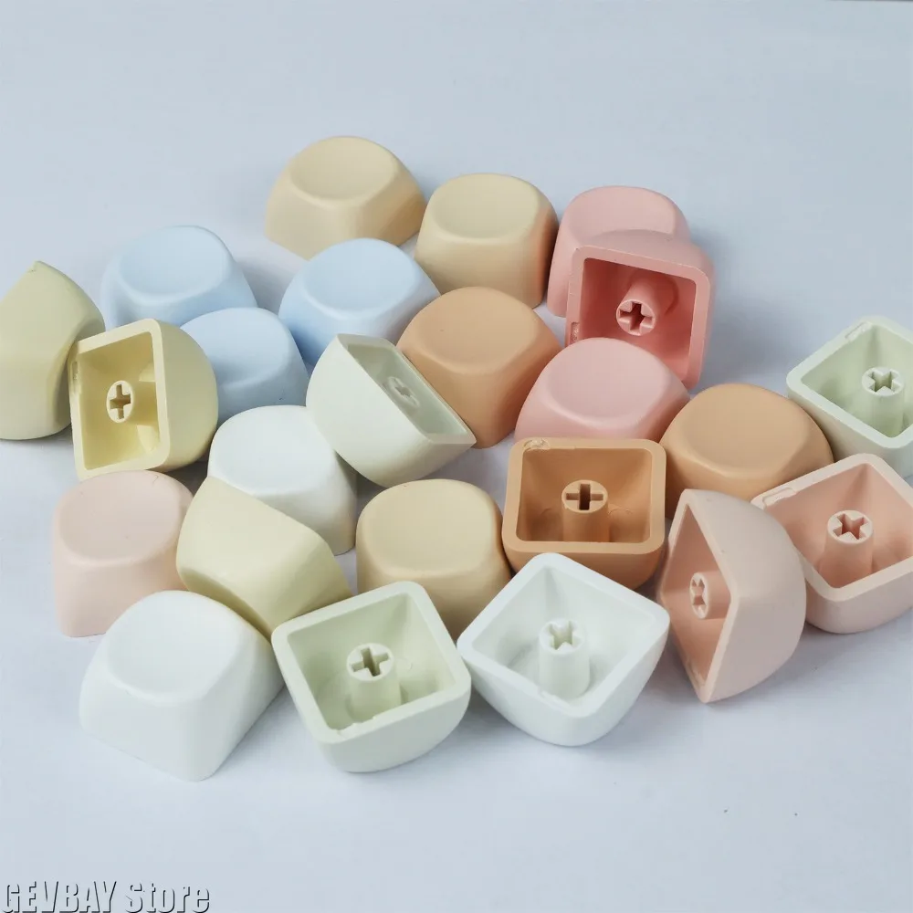 10pcs MOA Profile 1U PBT Blank Keycaps Macaron Multi Colors Key Caps DIY No Print Keycap for MX Gaming Mechanical Keyboard