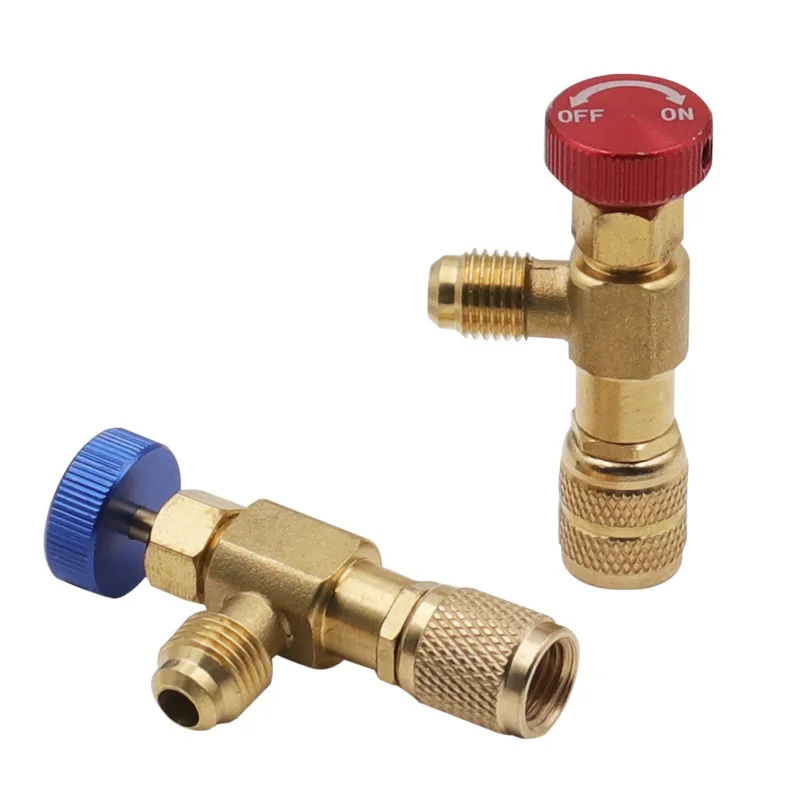 1pcs /2pcs Air Conditioner plus Safety Liquid Valve R410 Refrigerant Vacuum Maintenance Switch R22 Detection Tool