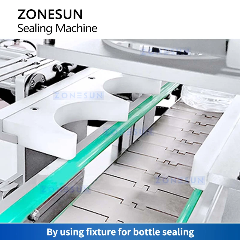 ZONESUN Automatic Aluminum Foil Sealing Machine Jar Bottle Heat Sealer Food Packaging ZS-FKR2T