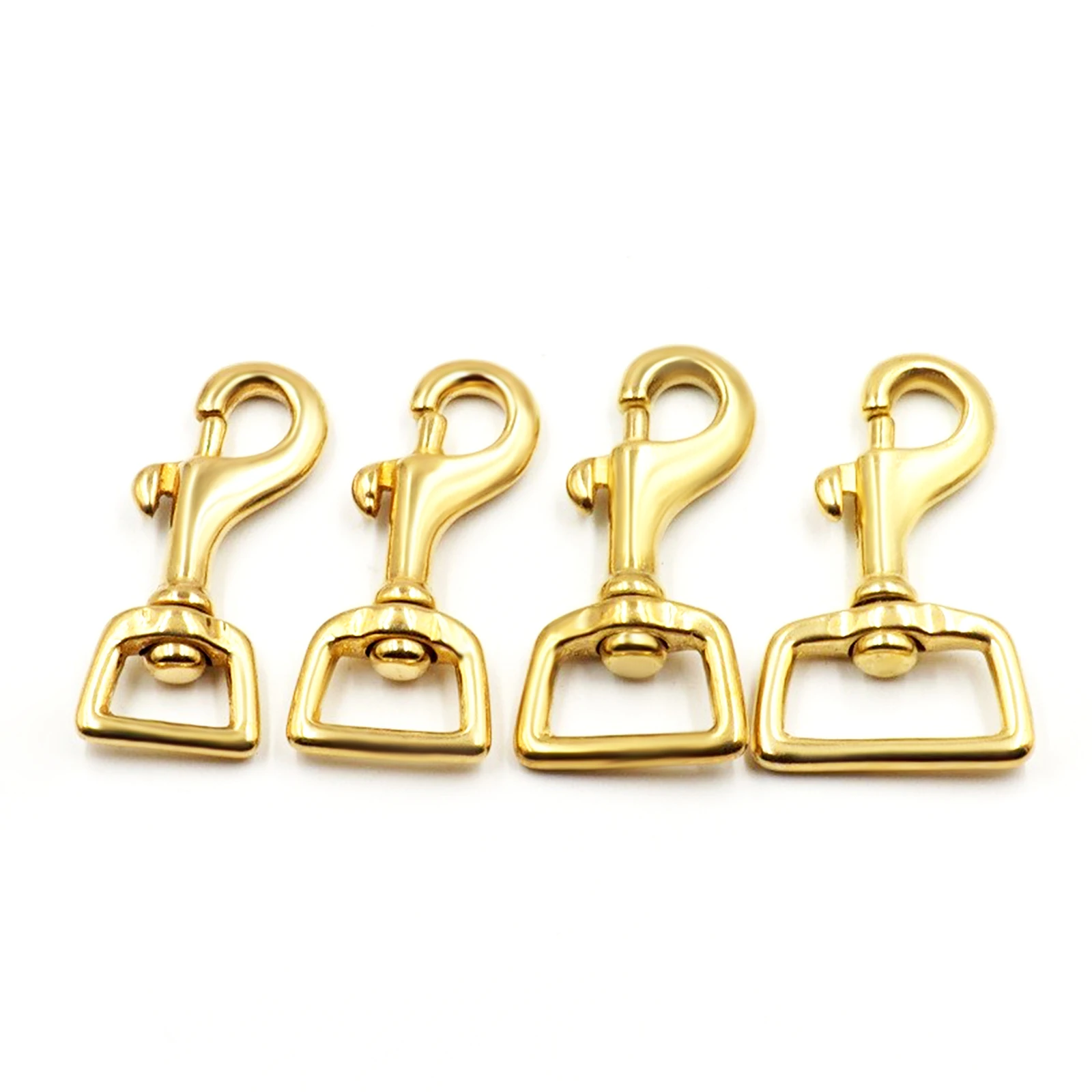 

1Pc Solid Brass Swivel Clasp Lobster Trigger Swivel Eye Snap Hook for Leather Craft Bag Belt, Dog Pet Leashes, Keychains