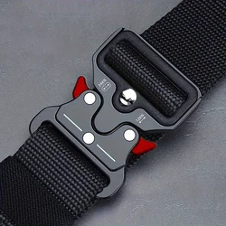 Men's Belt Outdoor Hunting Tactical Mens Belt Multifunctional Combat Survival High Quality Canvas Nylon Mens Belt Sport Belt