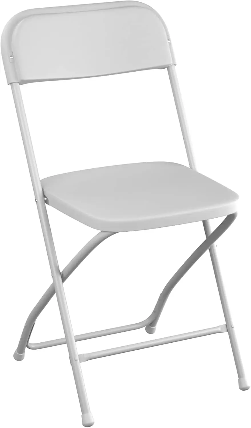 White Textured And Contoured Folding Chair Set Of 10